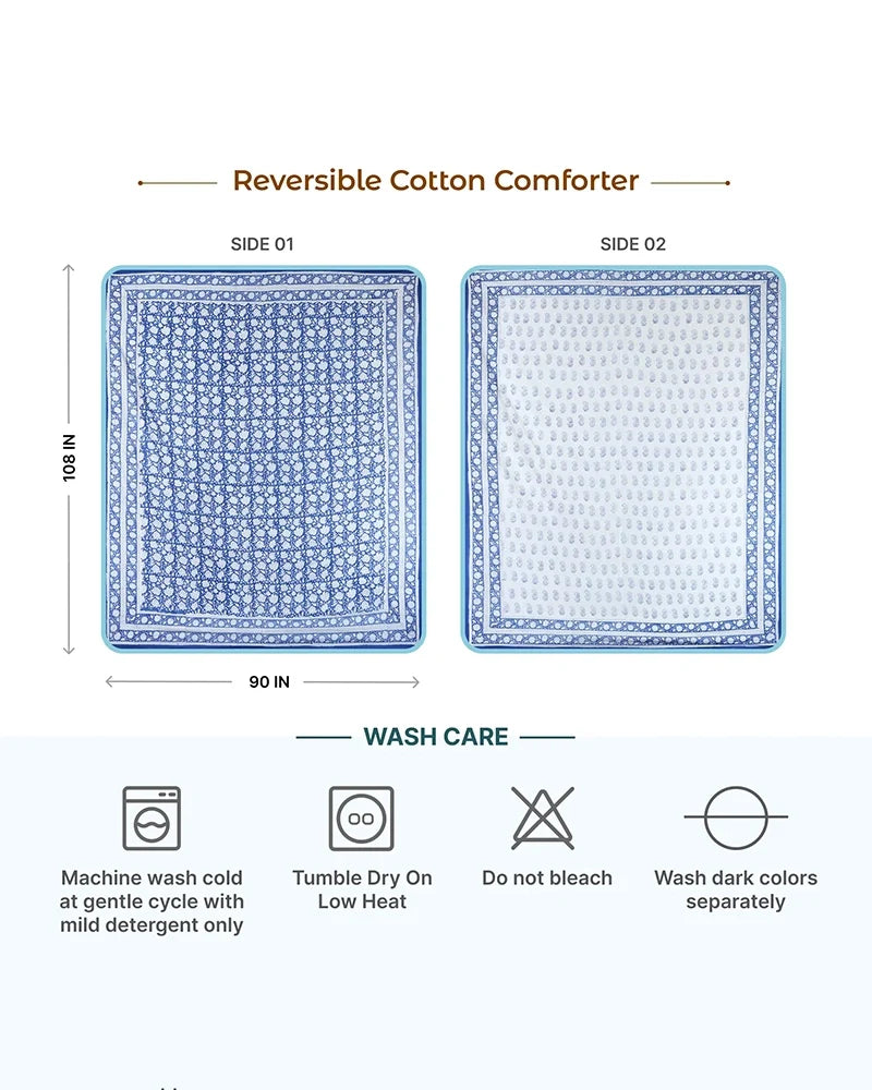 Luxury Pure Cotton Comforter for Soft and Breathable Bedroom Bedding