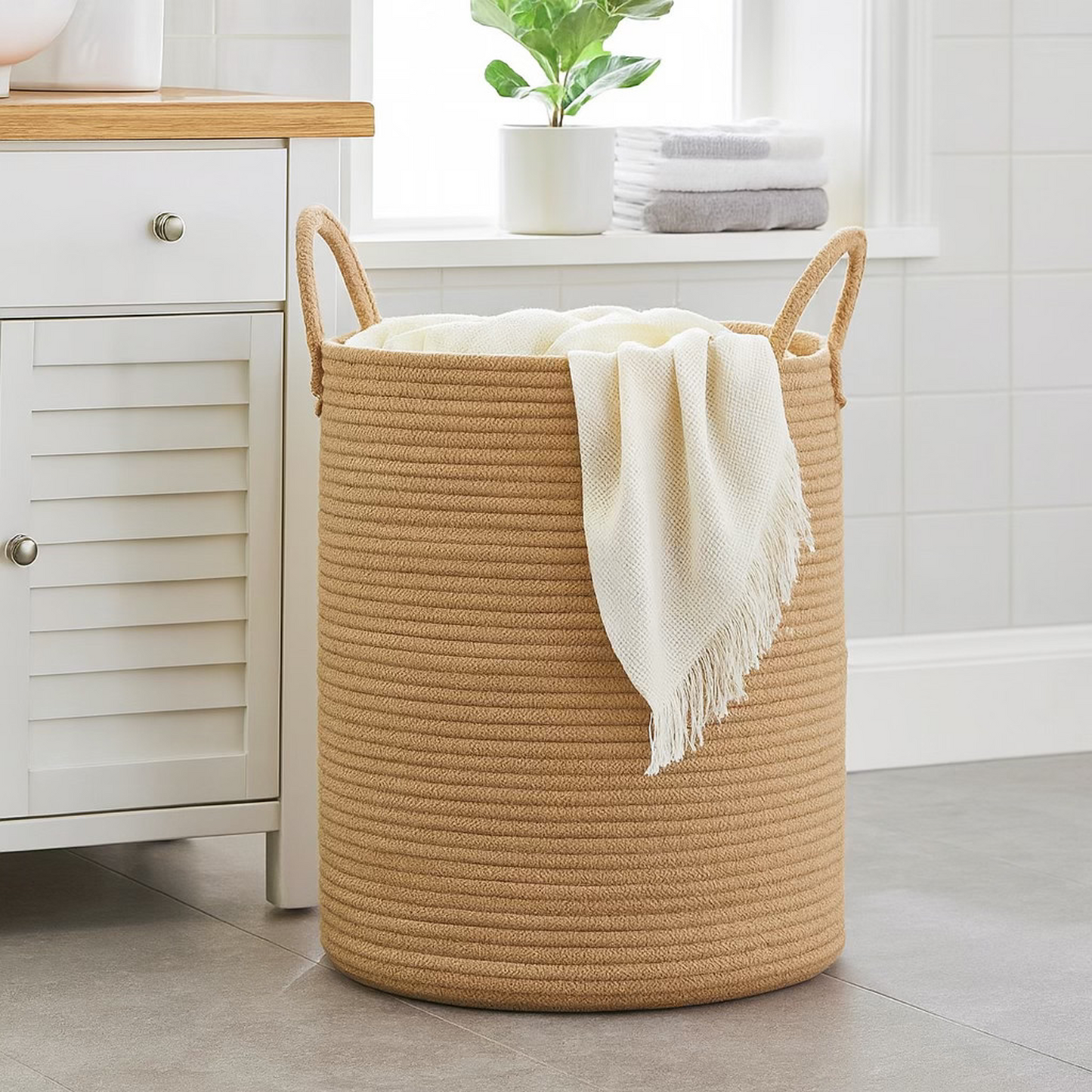 Laundry Basket For Clothes | Storage Baskets | Toy Storage Basket | Jute Laundry Bag