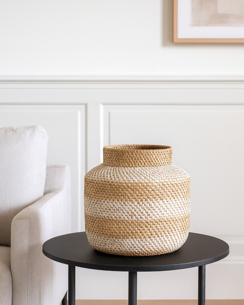 Rattan Flower Vase for Dried Flowers, Pampas Grass and Home Decor