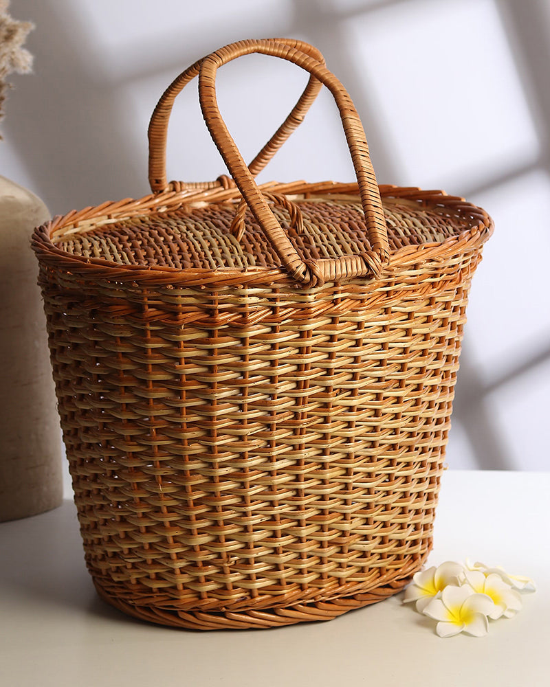 Wicker Picnic Basket | Wicker Lunch Basket | Toy Storage Basket