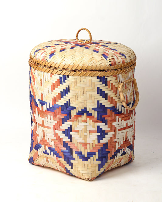 Bamboo Multi Storage Basket | Wicker Laundry Basket With Lid