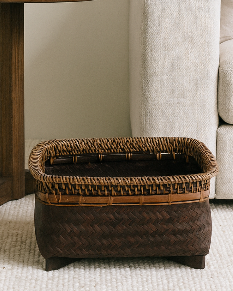 Rattan Woven Basket for Bedroom, Bathroom, Storage