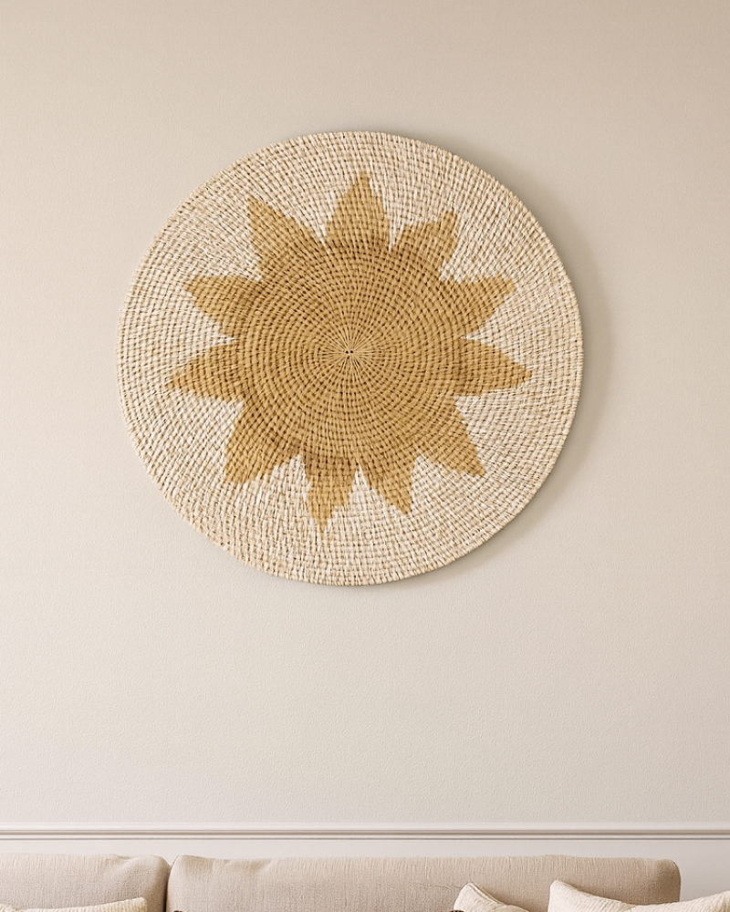 Rustic Rattan Wall Hanging for Home Decoration