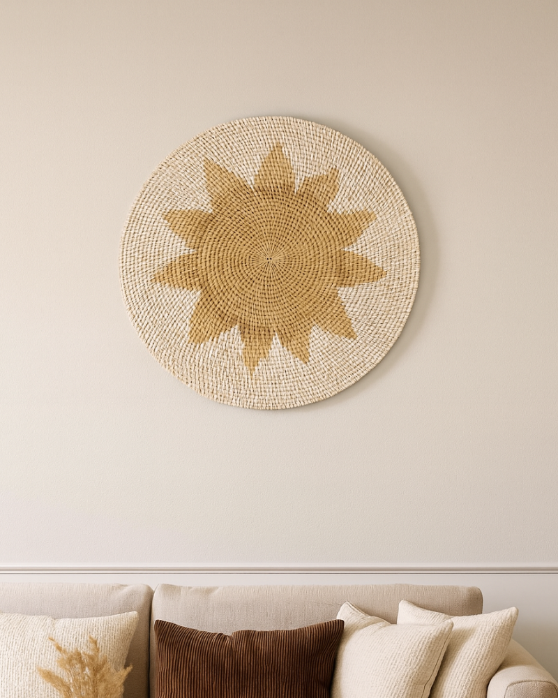 Rustic Rattan Wall Hanging for Home Decoration