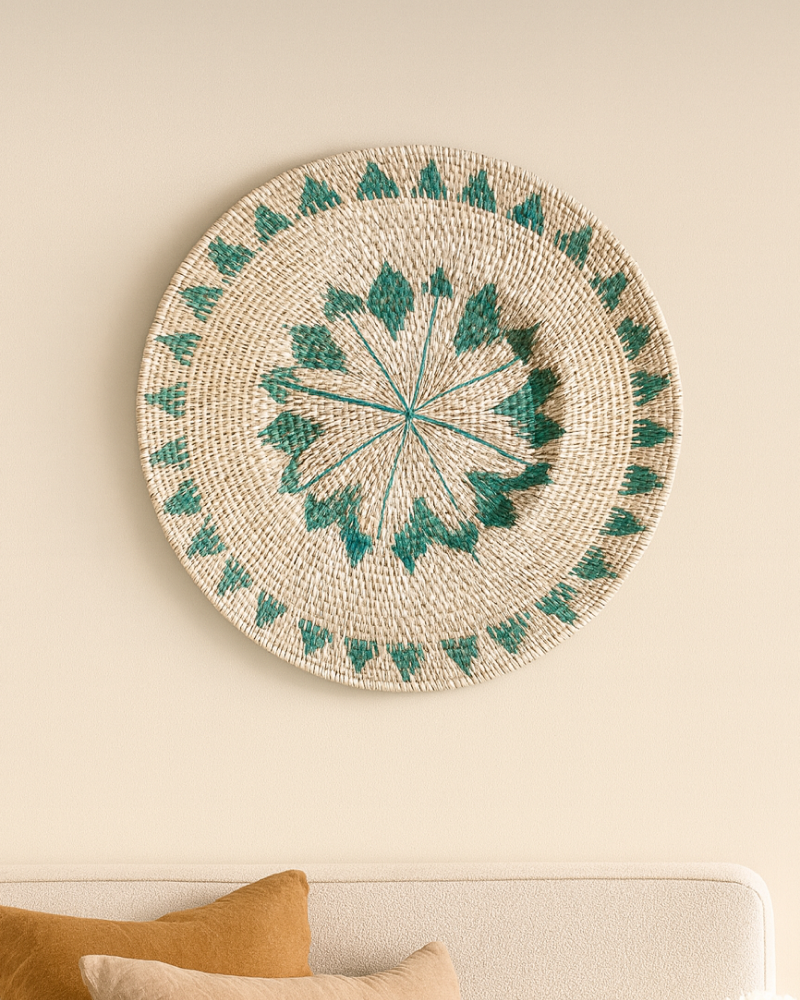 Decorative Rattan Wall Accent for Neutral and Warm Homes