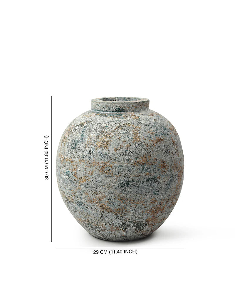 Terracotta Vase with Tribal Design for Eclectic Homes