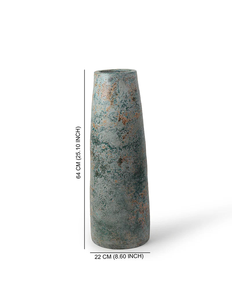 Geometric Terracotta Vase for Modern Rustic Decor