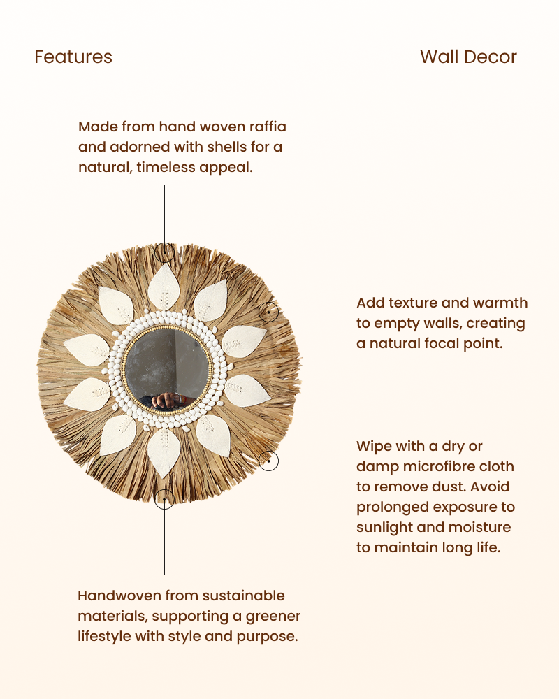 Textured Raffia Wall Hanging for Rustic Room Decor