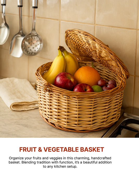 Fruit Baskets | Wicker Storage Baskets | Kitchen Storage Basket | Cane Gift Hamper