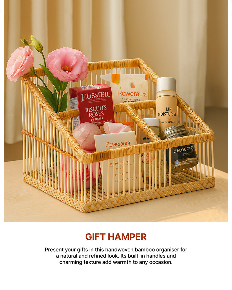 Wardrobe Organizer For Storage | File Storage Organizer | Wicker Bathroom Organiser