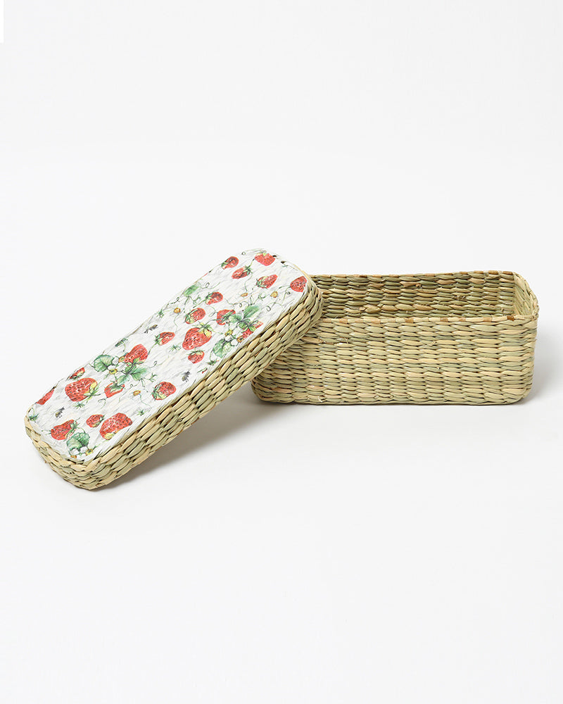 Seagrass Lid Box - Long