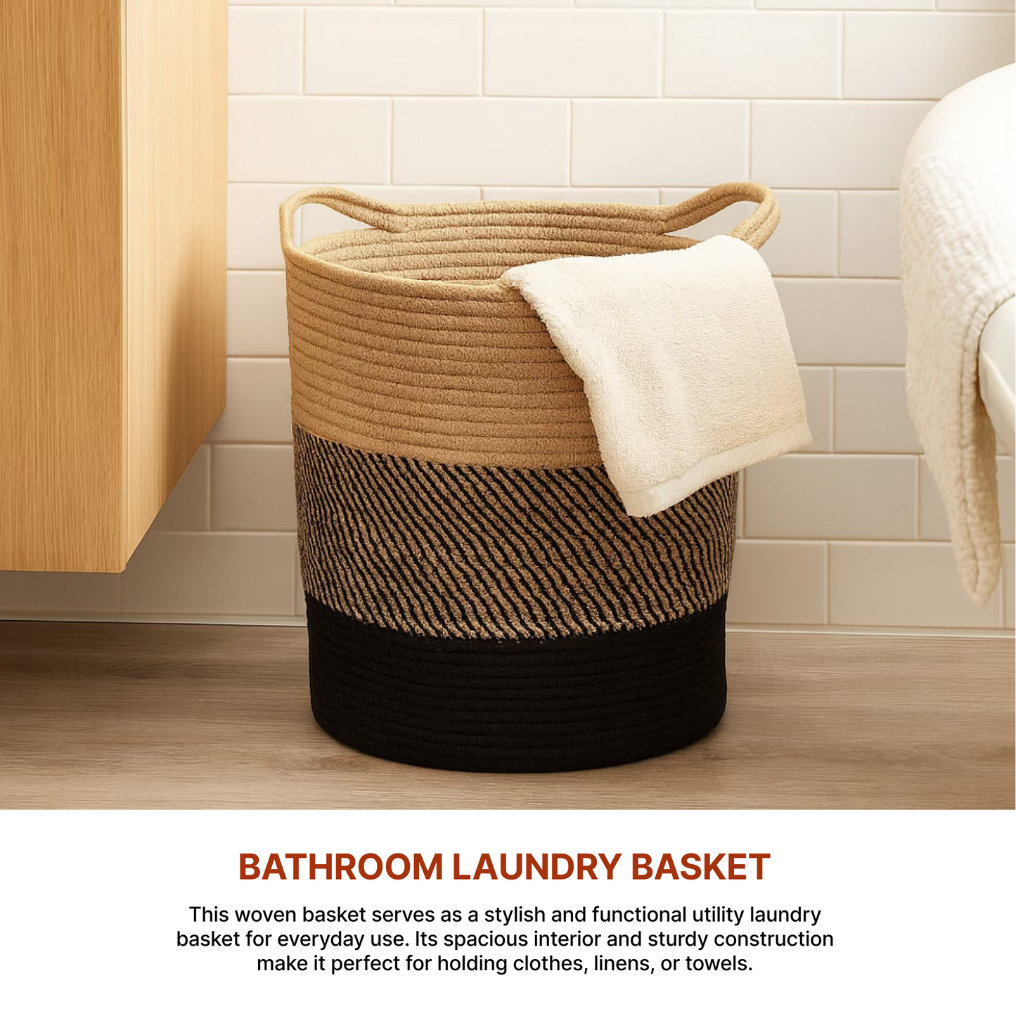 Laundry Basket For Clothes | Toy Storage Basket | Storage Baskets | Jute Laundry Bag