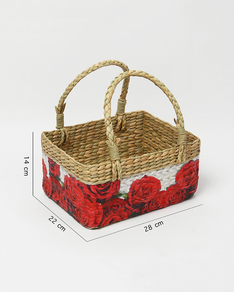 Eco-Friendly Seagrass Storage Hamper for Fruits, Vegetables, and Everyday Use