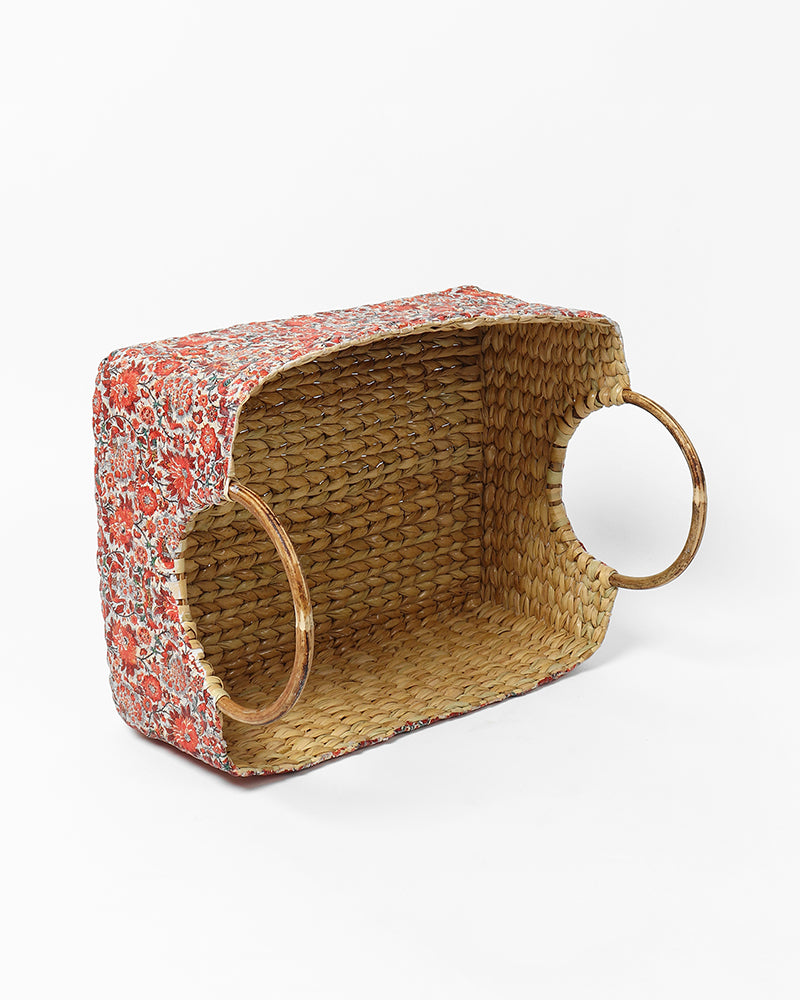 Seagrass Round Handle Basket | Cane Hamper Basket