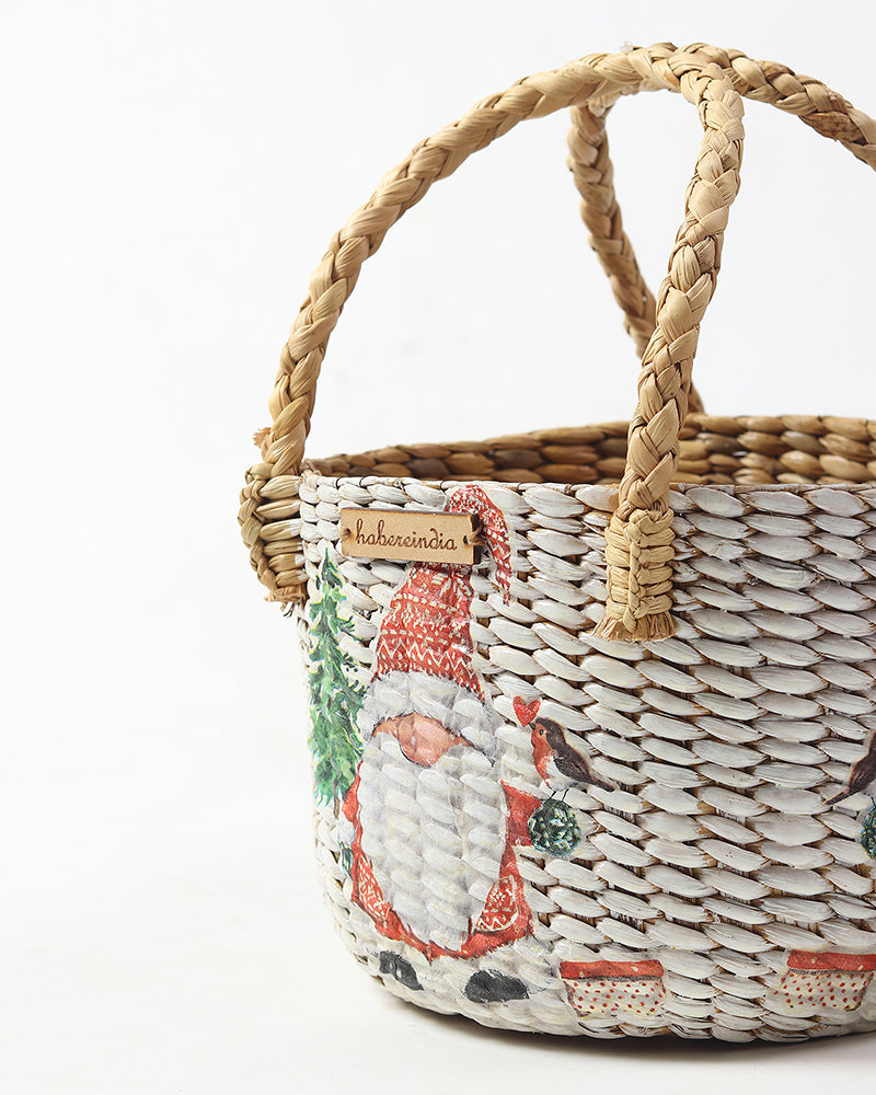 Seagrass Fruit Basket | Round Hamper Basket
