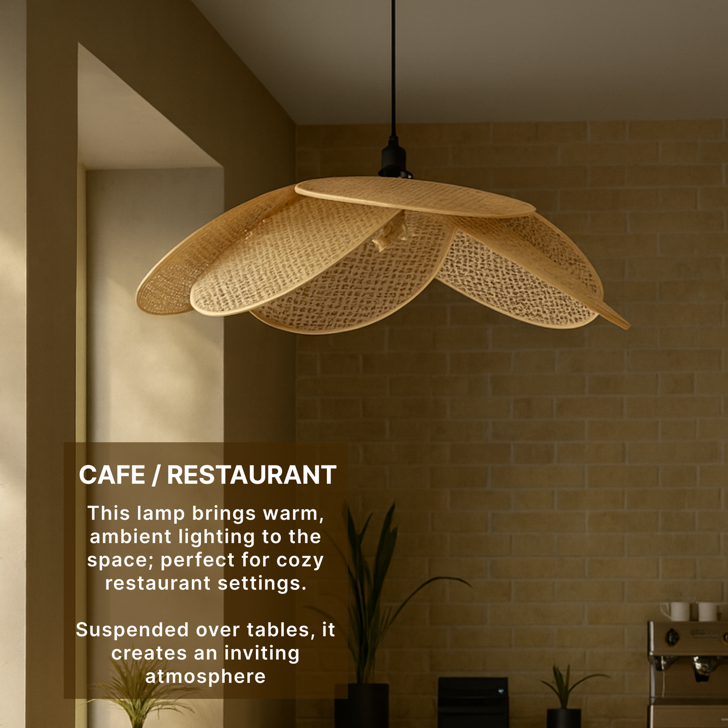 PVC Rattan Pendant Lampshade for Ceiling Lighting and Home Décor