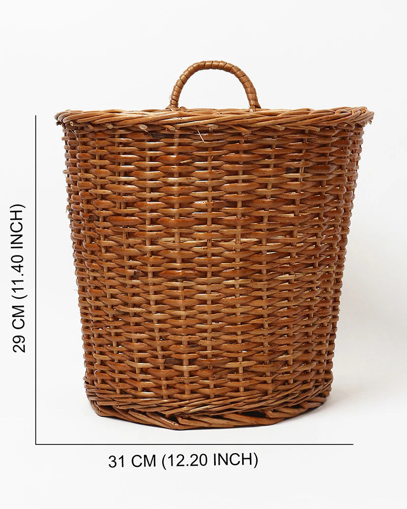 Panier Poubelle/Jardinière en Osier - Lot de 2