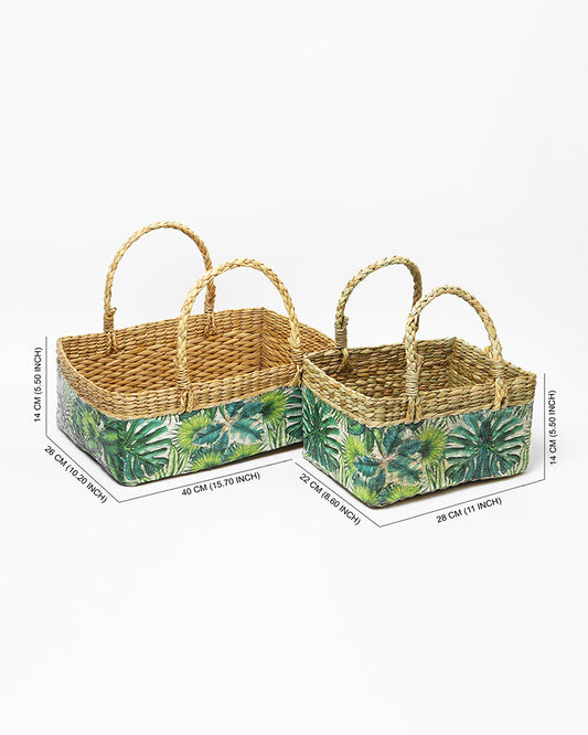 Seagrass Fruit Hamper Basket - Set of 2