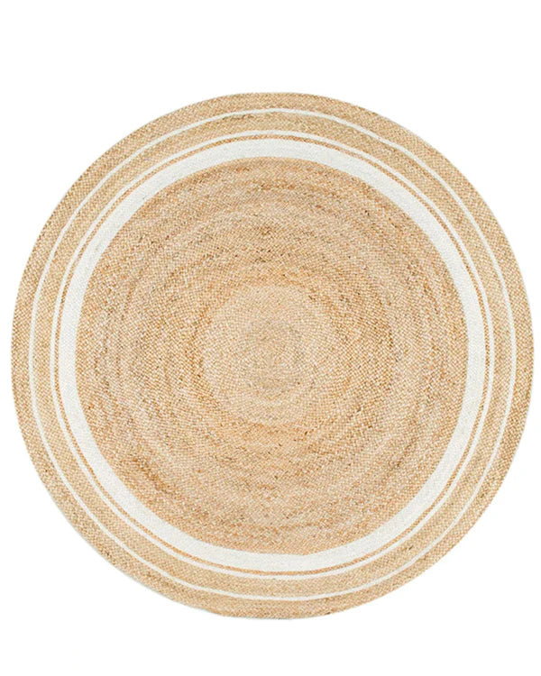 Tapis rond en jute