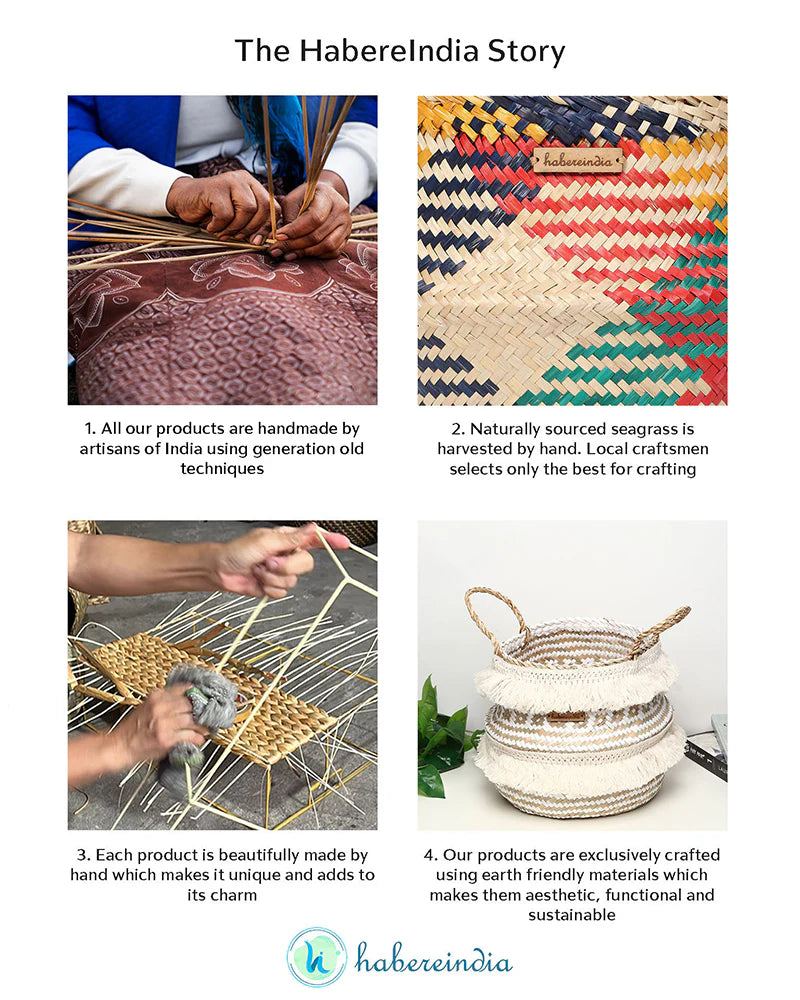 Set of 3 Belly Planter Basket for Natural Home Vibes