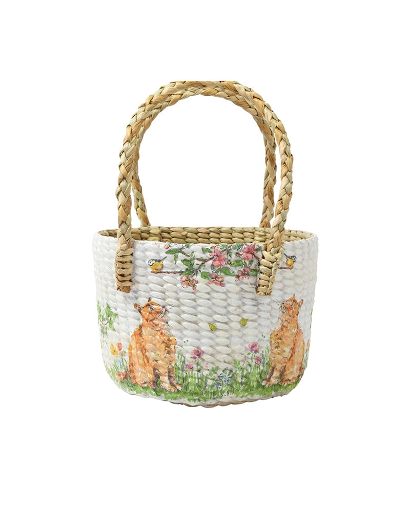 Multi-Purpose Seagrass Basket for Gift Hampers and Home Organization