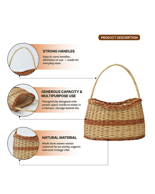 Picnic Baskets | Lunch Bag | Wicker Tiffin Baskets | Fruit & Vegetable Basket