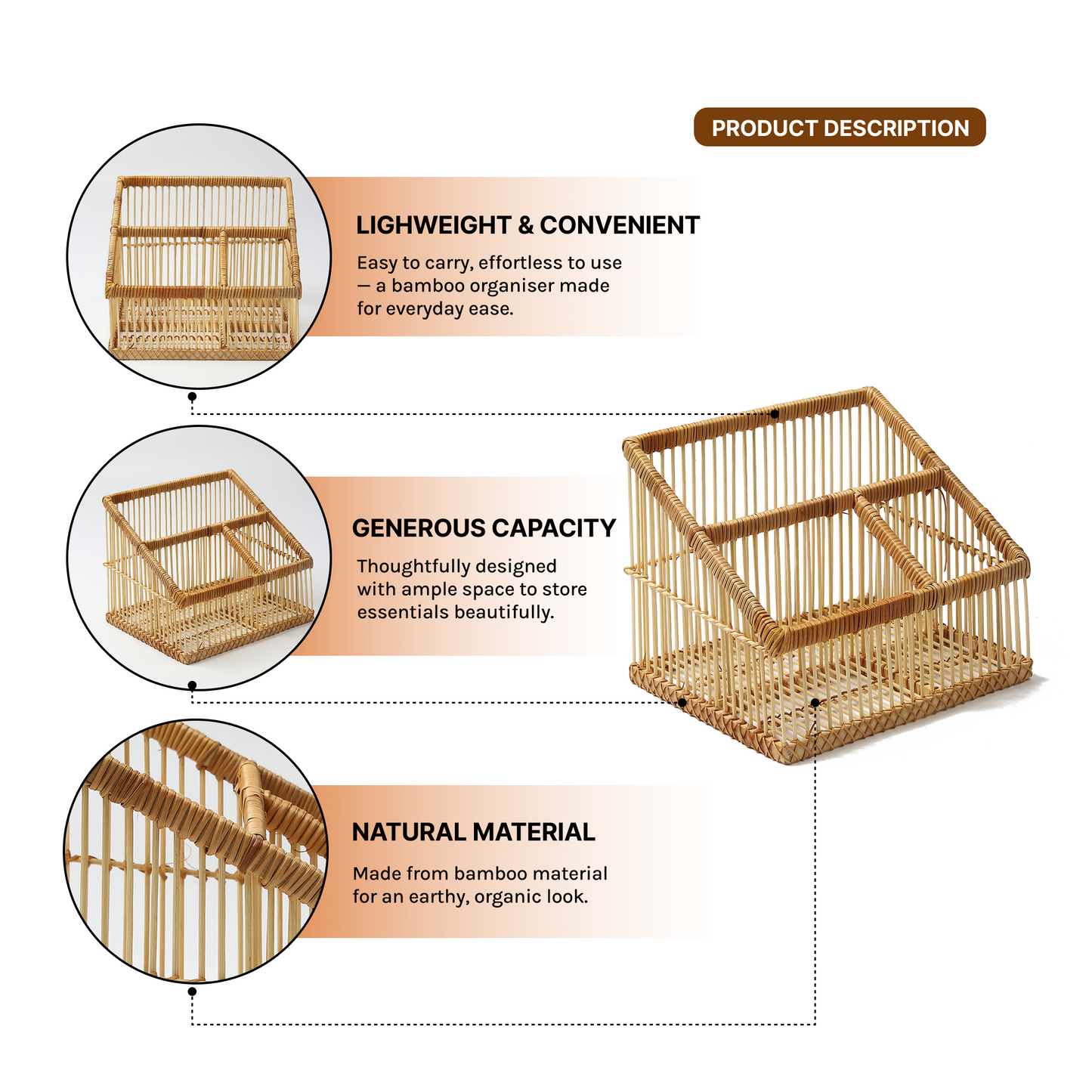 Wardrobe Organizer For Storage | File Storage Organizer | Wicker Bathroom Organiser