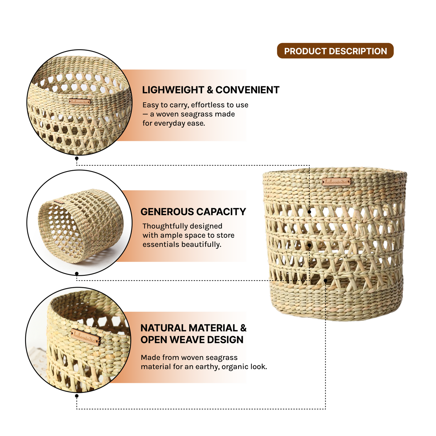 Basket For Kitchen Storage | Baskets For Organizing | Storage Organizer | Shelf Basket