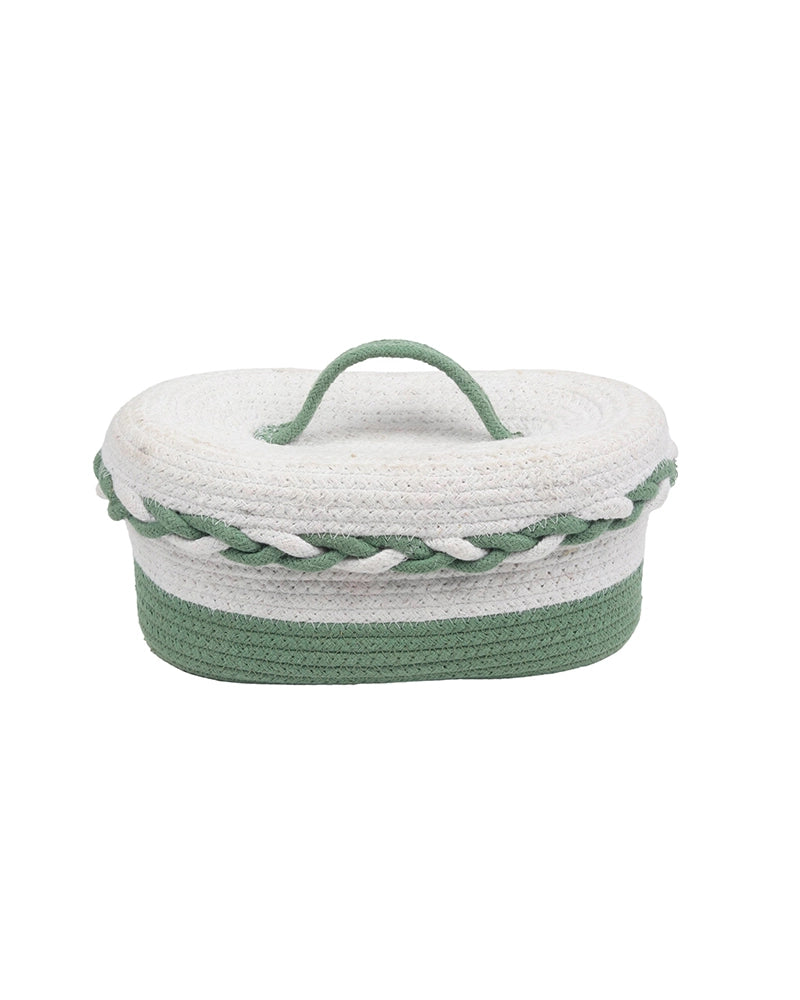 Boho Jute Storage Basket with Lid for Multipurpose Home Organization & Gifting
