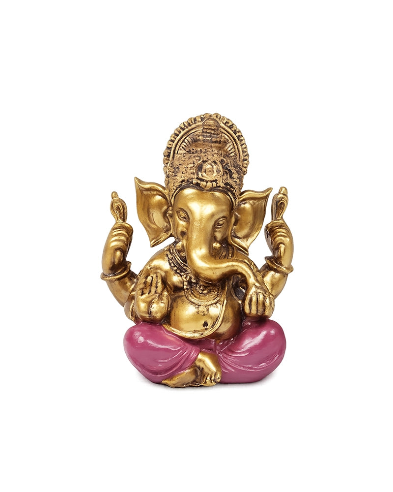 Antique Finish Polyresin Ganesh Idol for Puja and Home Décor