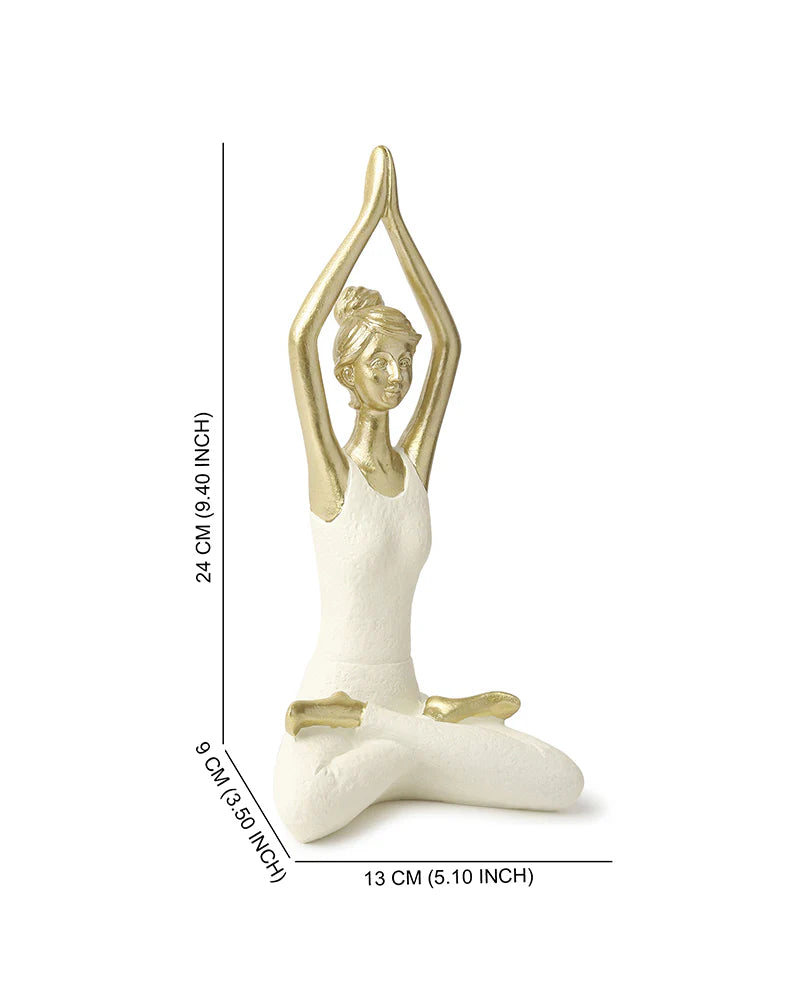 Polypropylene Yoga Women Figurine for Living Room Display and Gift