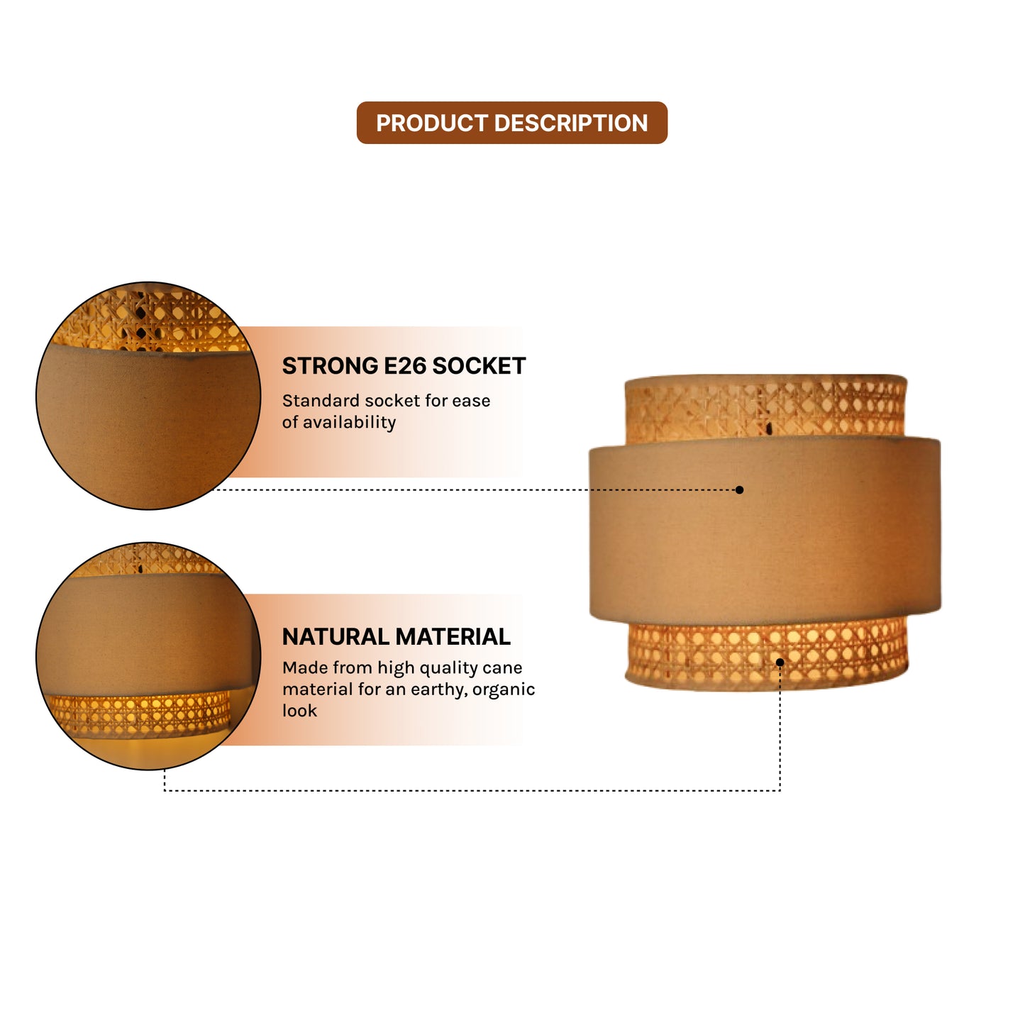 Wall Lamp | Bamboo Wall Lamp | Wall Mount Lights | Wall Lamps For Bedroom