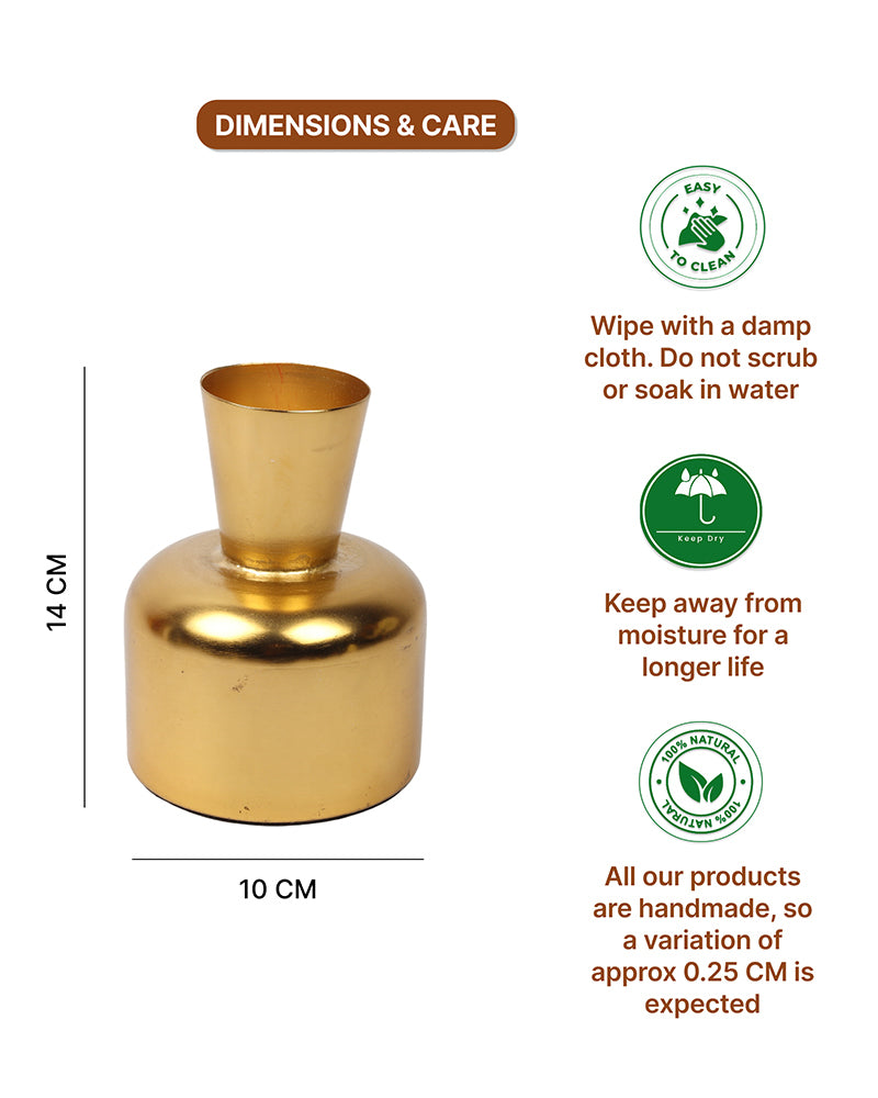 Premium Metal Vase for Flower Arrangements and Stylish Home Decoration