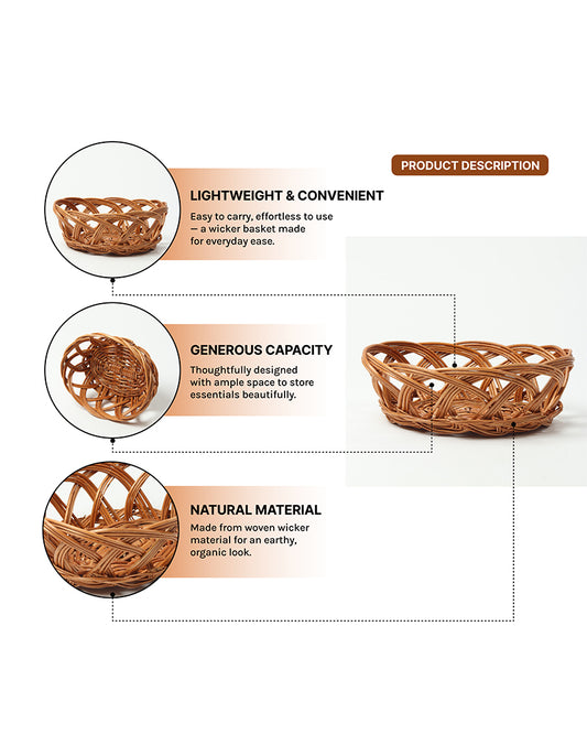 Fruit Baskets | Wicker Baskets | Cane Gift Hamper | Kitchen Storage Basket