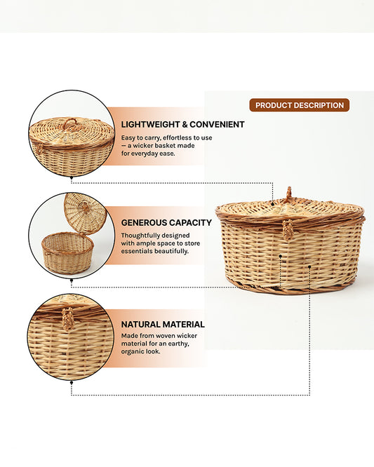 Fruit Baskets | Wicker Storage Baskets | Kitchen Storage Basket | Cane Gift Hamper