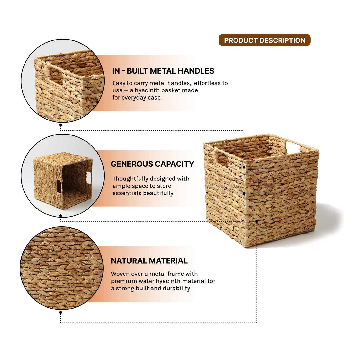 Baskets For Organising | Clothes Organiser | Basket For Kitchen Storage | Shelf Basket