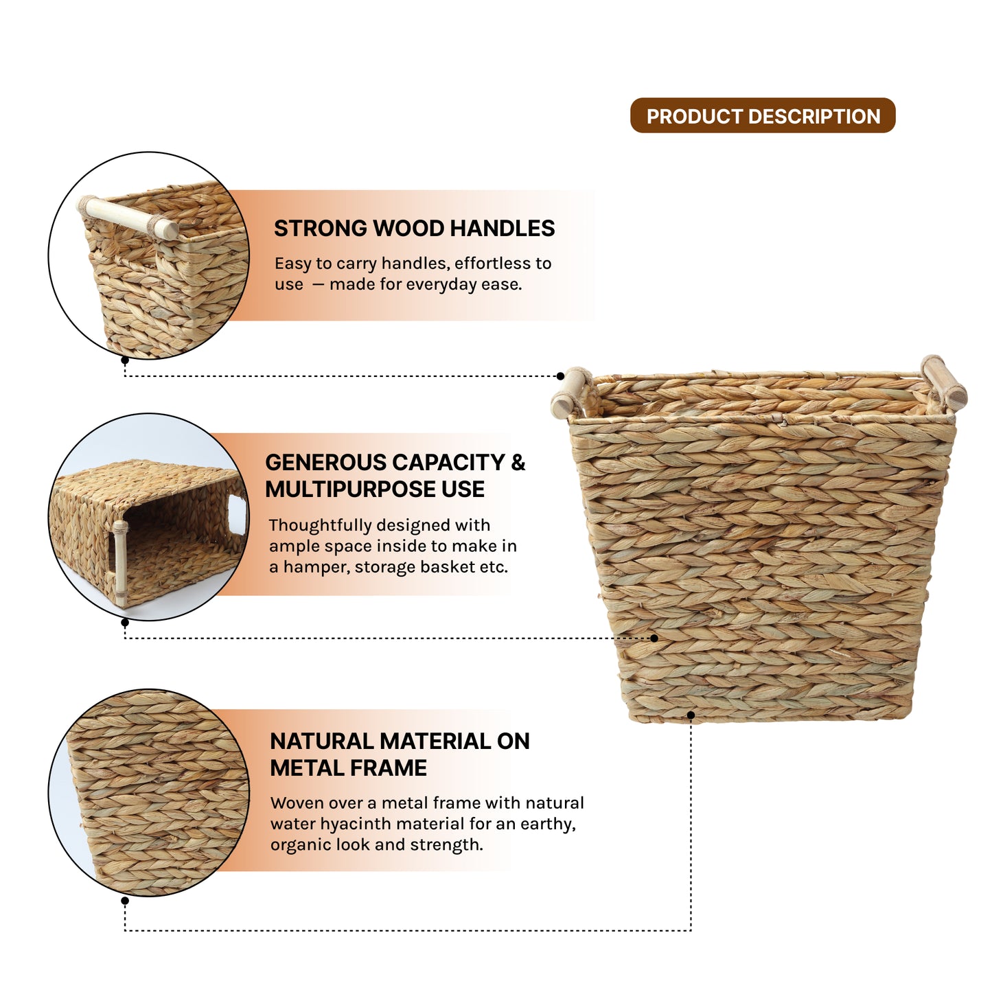 Dustbin for Home & Kitchen | Dust Bins For Home | Rectangular Waste Bin
