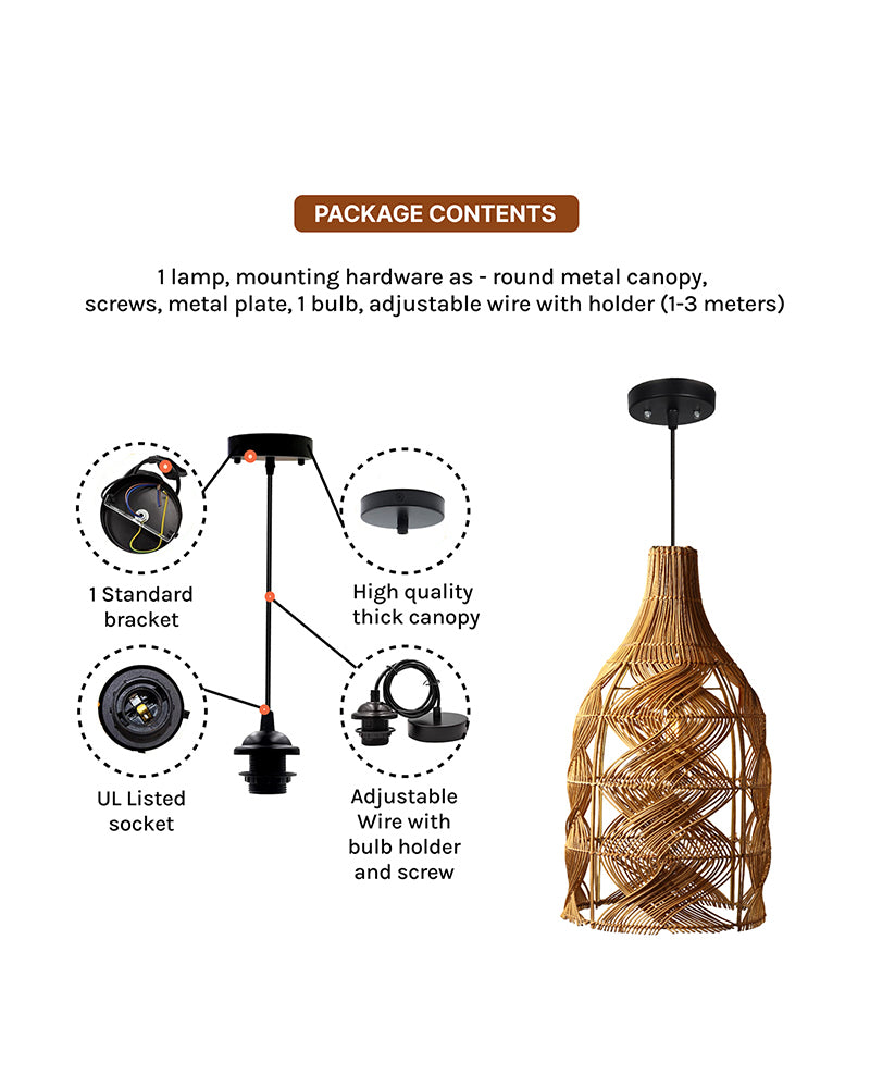 Elegant Pendant Hanging Light for Bedroom and Living Room