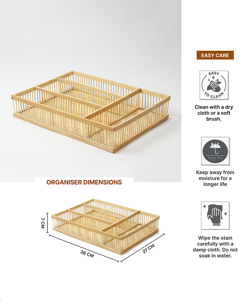 Wardrobe Organizer For Storage | Wicker Bathroom Organiser | File Storage Organizer