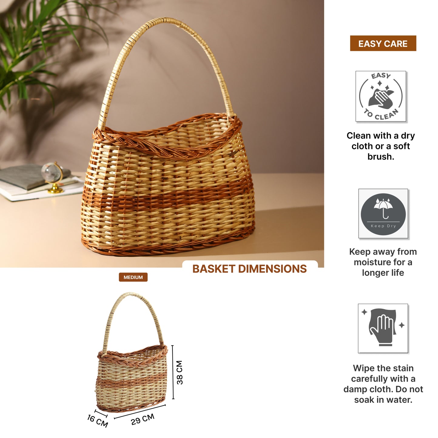 Picnic Baskets | Lunch Bag | Wicker Tiffin Baskets | Fruit & Vegetable Basket