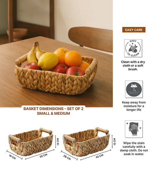 Basket For Storage | Storage Organiser for clothes | Wardrobe Organizer | Shelf Organiser Basket