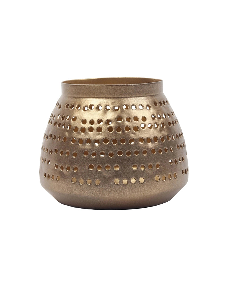 Gold Metal Tea Light Holder for Home Decoration