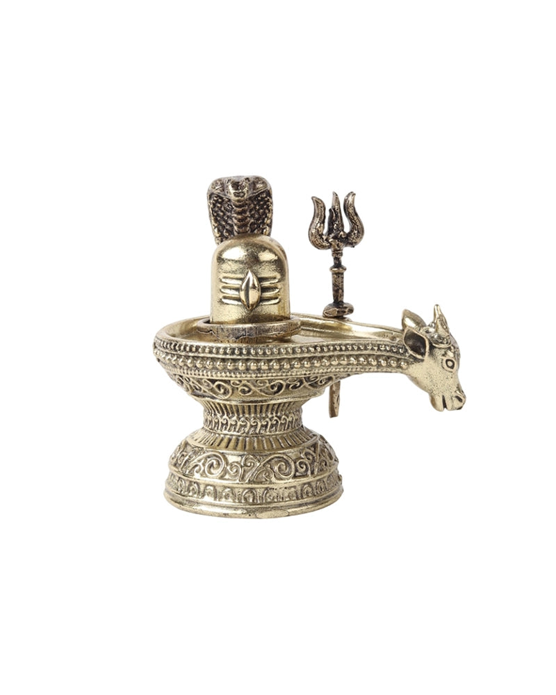 Decorative Brass Shivling Idol for Mandir and Home Pooja