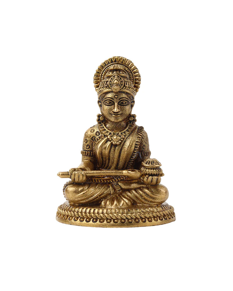 Annapurna Devi Brass Figurine for Home, Pooja, and Kitchen Temple