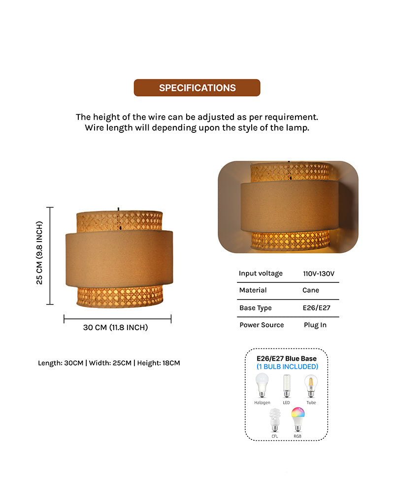 Wall Lamp | Bamboo Wall Lamp | Wall Mount Lights | Wall Lamps For Bedroom