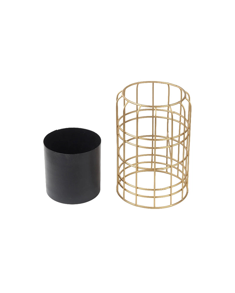 Decorative Metal Plant Pot with Stand for Home & Balcony Garden