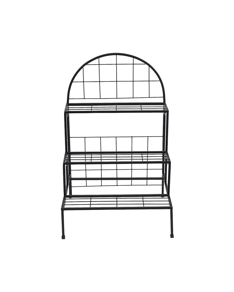 3 Tier Iron Plant Stand with Anti Rust Coating for Balcony and Living Room