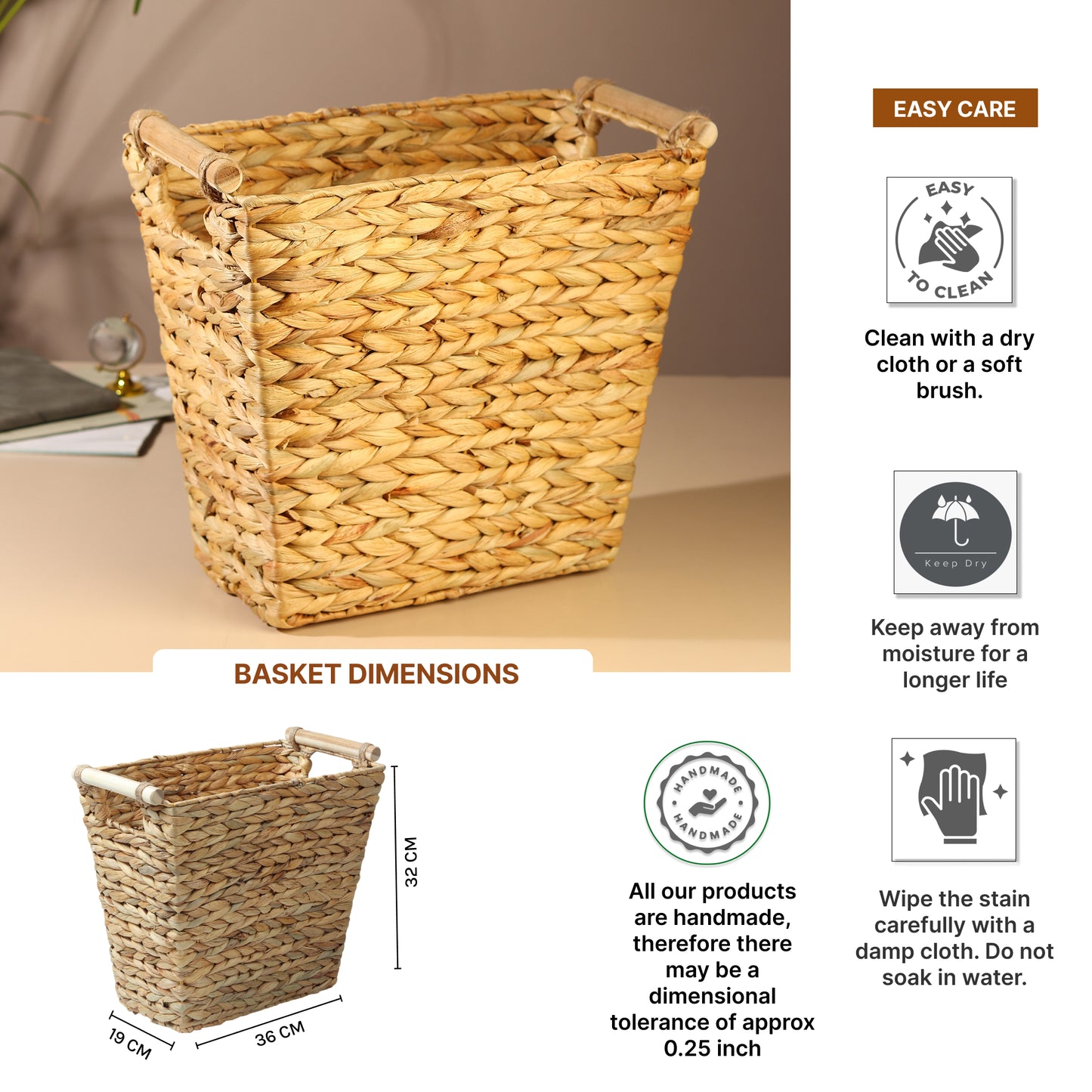 Dustbin for Home & Kitchen | Dust Bins For Home | Rectangular Waste Bin