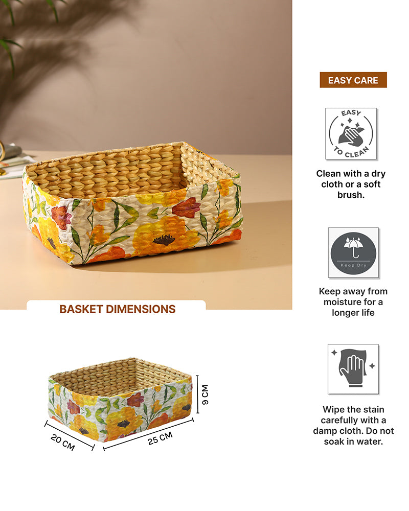 Study Table Organiser | Wardrobe Basket | Office Desk Organiser | Jute Table Basket