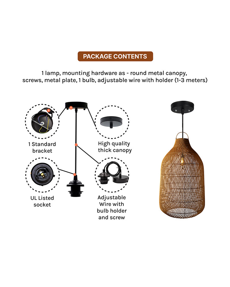 Warm Glow Hanging Lamp for Living Room and Relaxing Corners